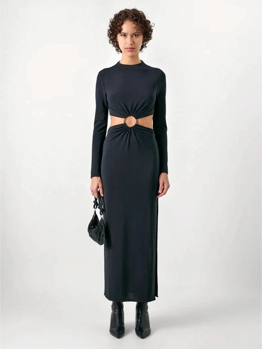 Cult Gaia x Gap Long Sleeve Maxi Dress Black
